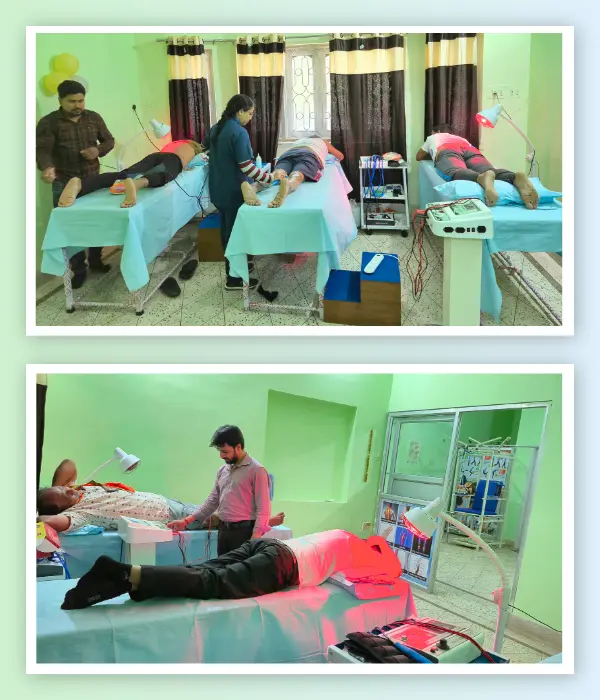Home physiotherapy visit in Ranchi - physiotherapist treating patient at home